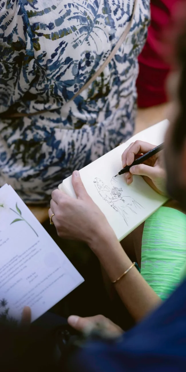 illustratrice pour une cérémonie de mariage